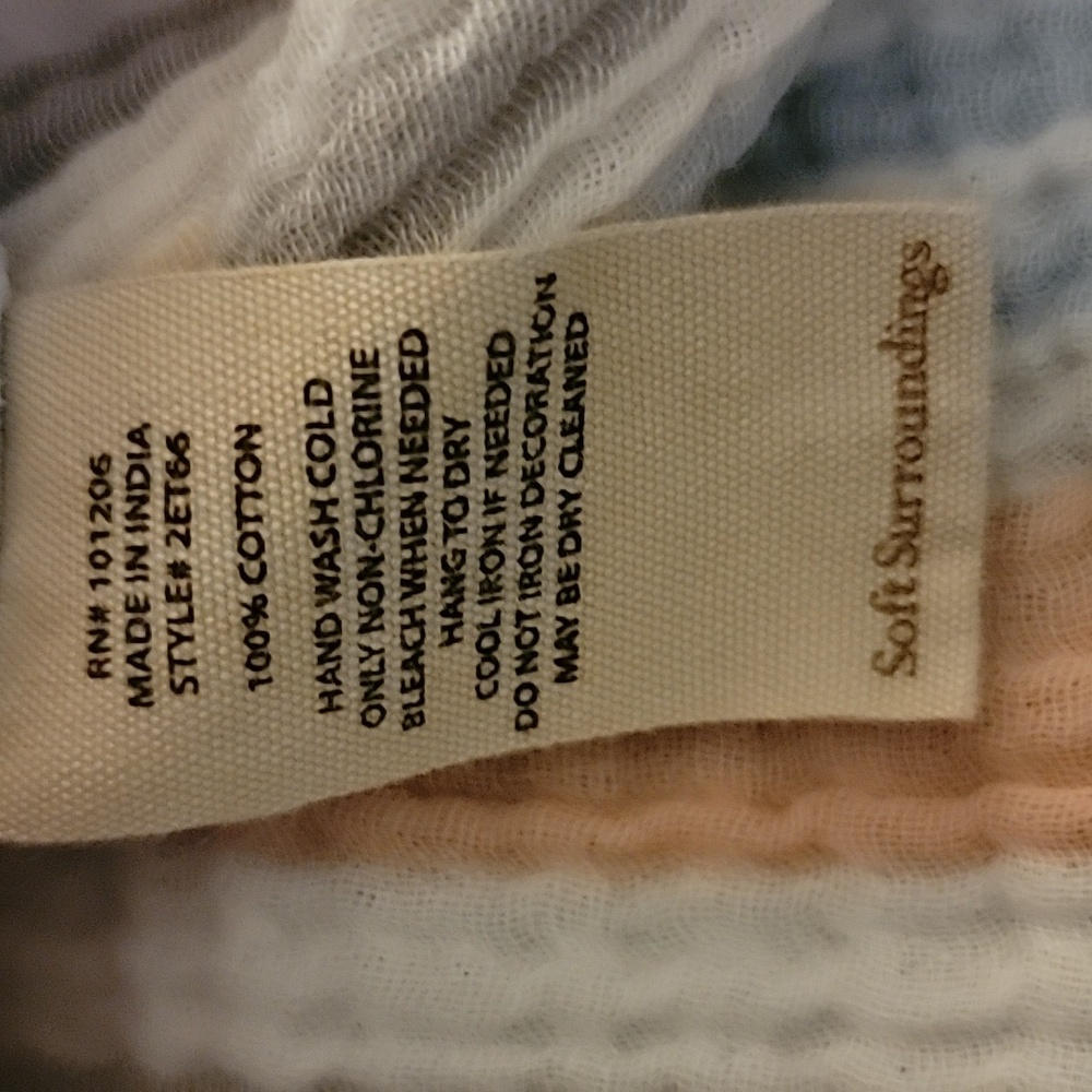 Soft Surroundings Womens Laguna Gauze Striped Tiered Midi Dress Size Medium - Picture 9 of 9